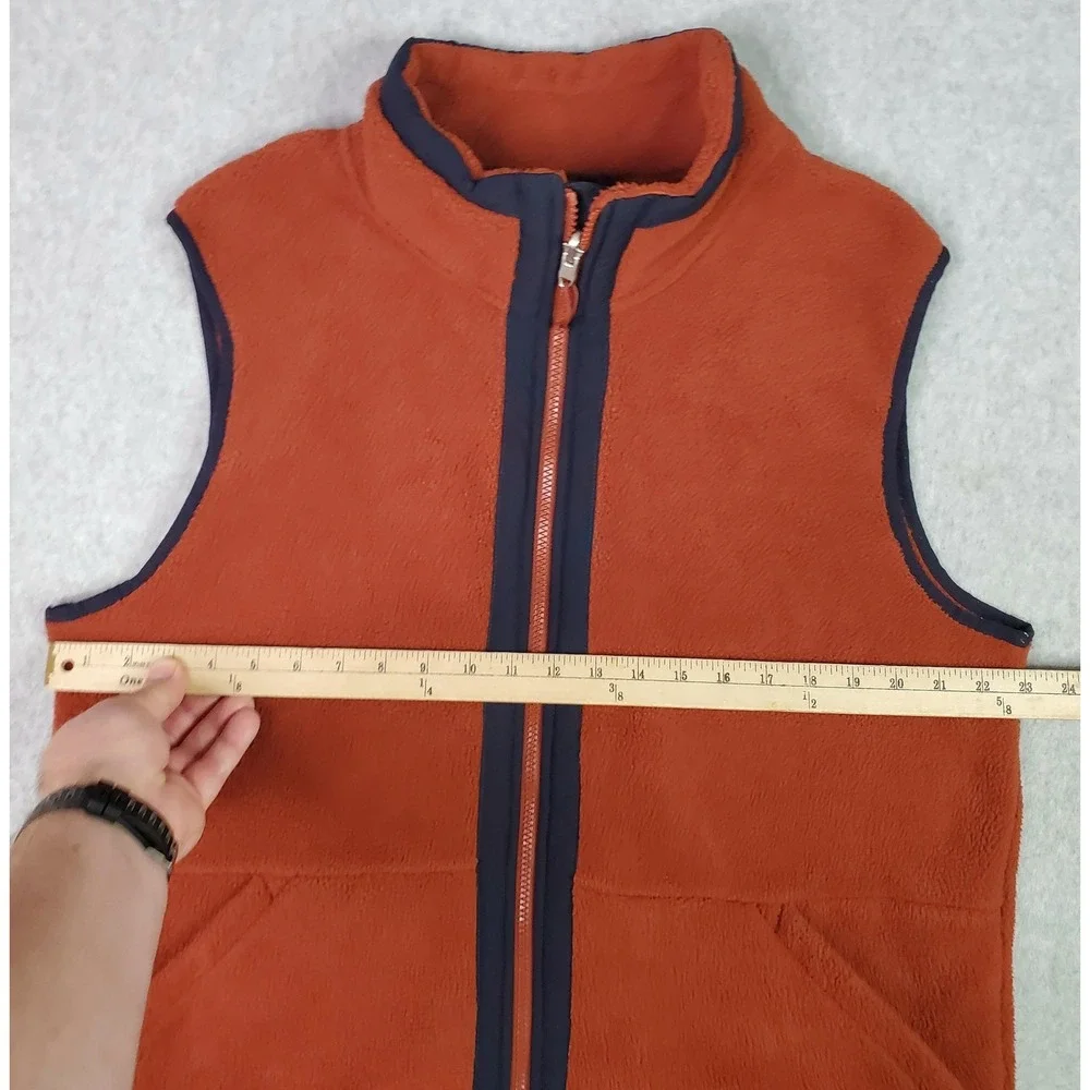 The North Face Vest Mens Large Rust Fleece Full Zip Insulated Pockets Outdoor